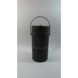 A Military Metal Cased Cylindrical Flask, 37cm high