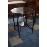 An Edwardian Mahogany Occasional Table with Stretcher Shelf, 70cm diameter