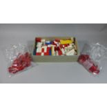 A Collection of Vintage Lego, Red, White, Grey and Yellow Bricks