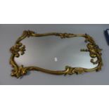 A Mid 20th Century Ornate Gilt Framed Wall Mirror, 63cm high