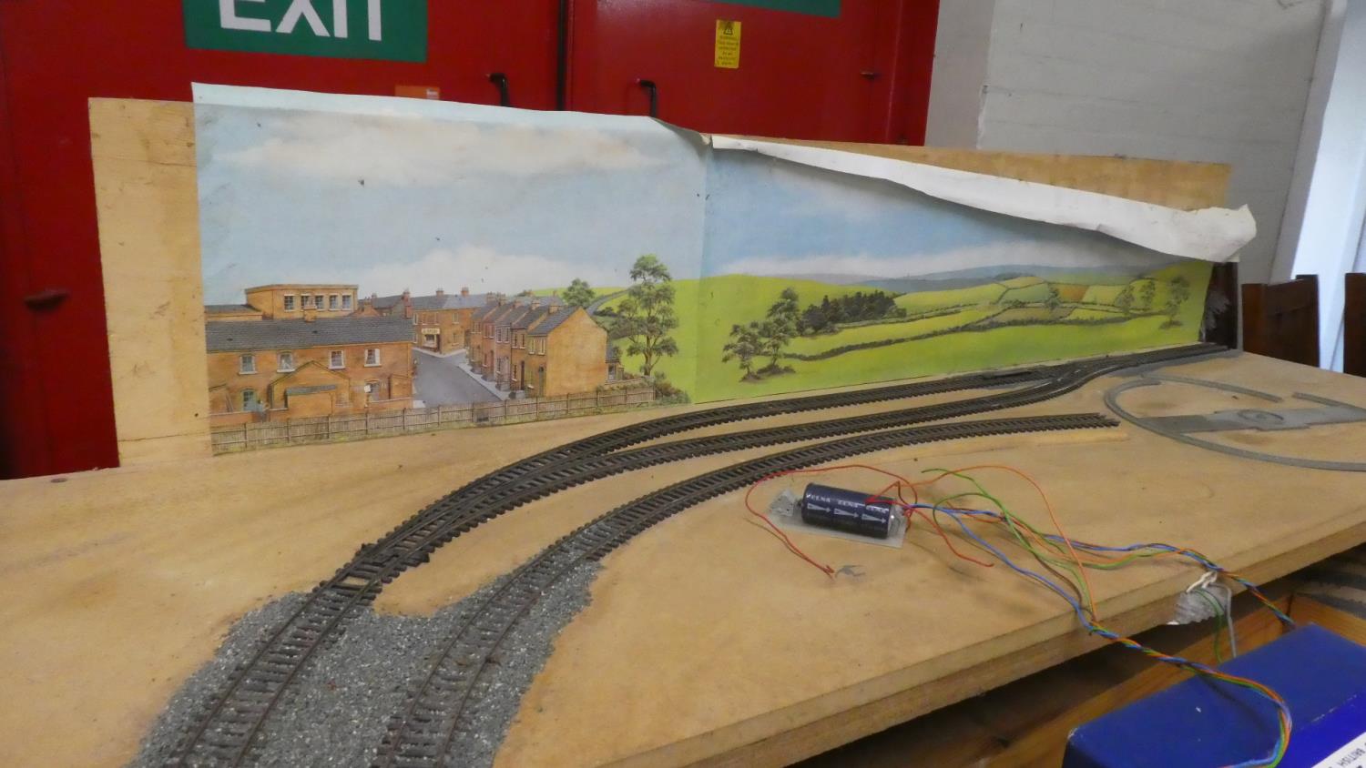 A Part Built OO Gauge Layout with Some Track Wiring and Controllers. Layout Base Board 195x125cms - Image 3 of 5