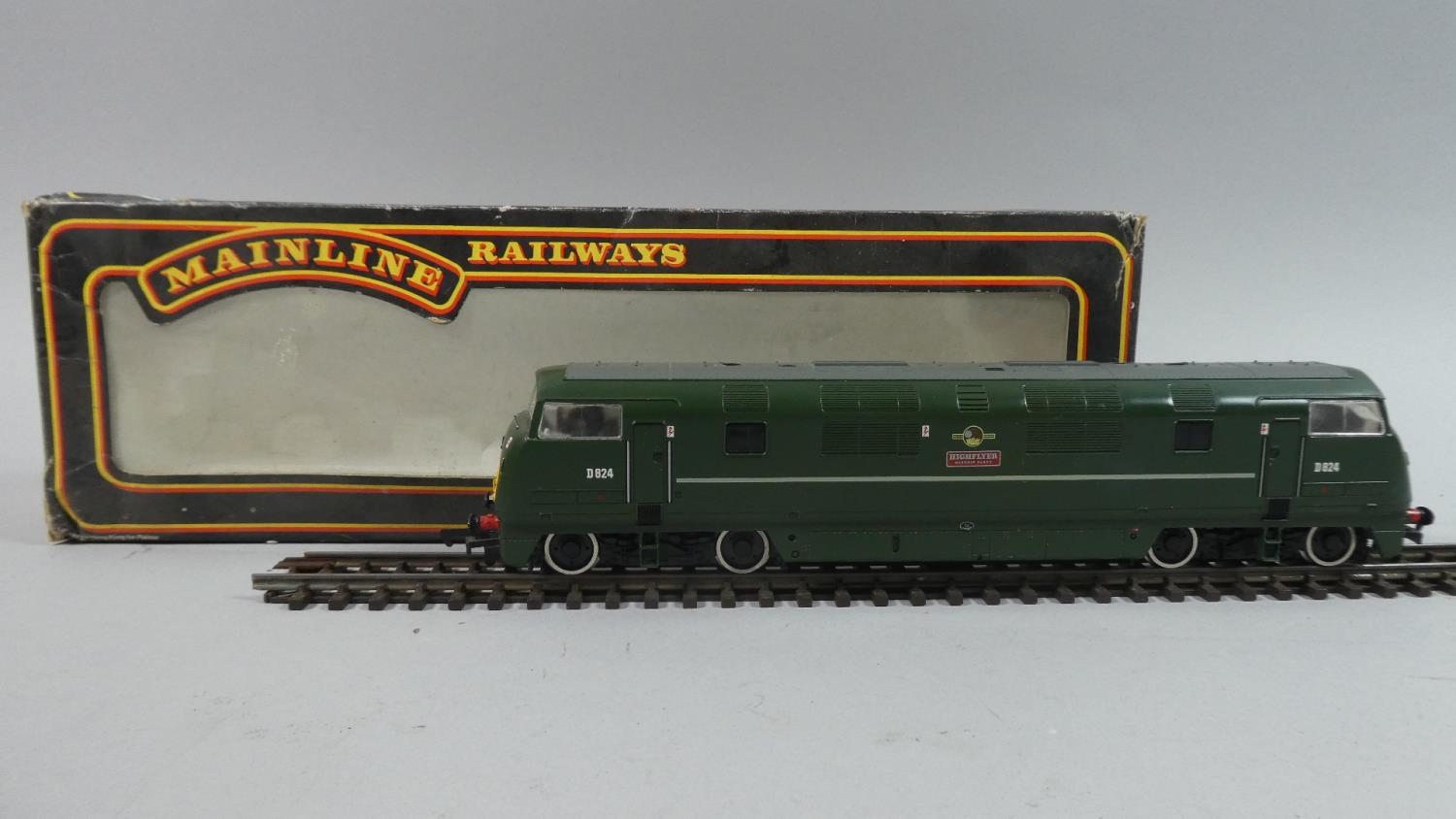 A Boxed Mainline OO Gauge Warship Class BO-BO Diesel Hydraulic Locomotive B.R Green, Cat Number 37-