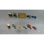 A Collection of Ten Models, Yesteryear by Lesney, Racing Car, Traction Engine, Buses, Trucks Etc