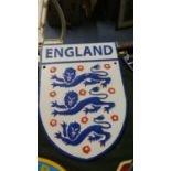 A Cast Metal England Football Team Plaque, 31cm High (Plus VAT)