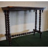 A Late Victorian Inlaid Rectangular Topped Games Table with Chess Board Top, 78cm Wide