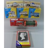 A Collection of Seven Boxed Corgi Classics and One Boxed Britains to include 08004 Hampshire