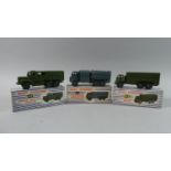 Three Boxed Dinky Military Supertoys, 10 Ton Army Truck, Medium Artillery Tractor and Pressure