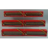 A Collection of Six Boxed Hornby OO Gauge LNER Composite Coaches. 5xR435 and 1x R436