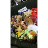 A Boxed of Mixed Soft Toys to include T.Y Teletubbies, Andrex Puppy etc together with T.Y Book and