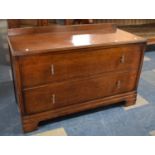 An Edwardian Galleried Two Drawer Bedroom Chest, 104cm Wide