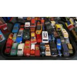 A Tray of Mixed Cars, Various Makes, Matchbox, BBurago, Corgi Majorette Etc
