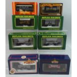 A Collection of Eight Boxed OO Gauge Goods Wagons by Replica Railways (4), Bachmann(2), Mainline (1)