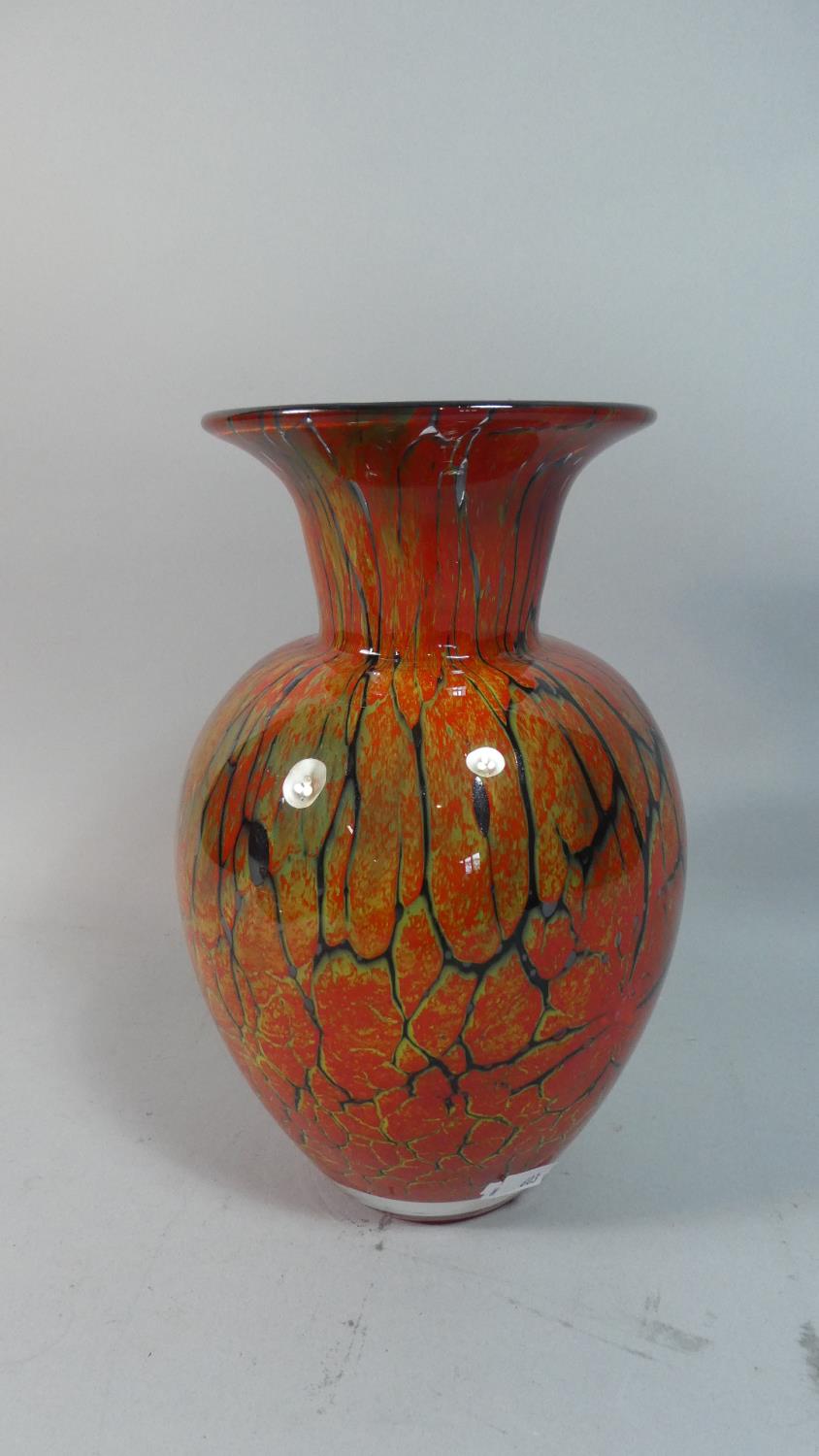 A Dartington Studio Glass Vase, 23cm high