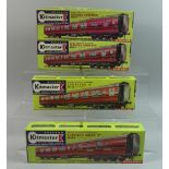 A Collection of Four Boxed Unmade Kitmaster British Railways Standard Coaches, 2x Corridor Composite
