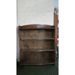 A Mid 20th Century Four Shelf Galleried Bookcase, 76cm Wide