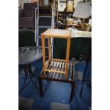 A Suitcase Stand and a Bamboo Occasional Table