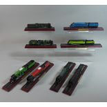 A Tray Containing Eight Models of British Railway Locomotives and Tenders