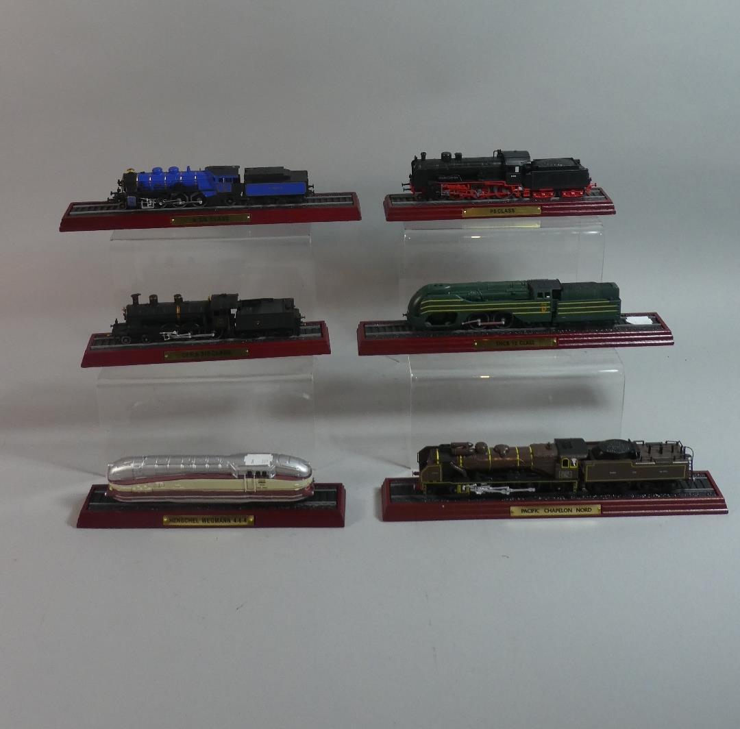 A Collection of Six American and Continental Models of Railway Locomotives and Tenders