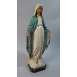 An Italian Cold Painted Plaster Figure of Madonna, 31cm High