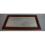 A Vintage Railway Carriage Mirror, the Glass Etched LMS, 51cm Wide