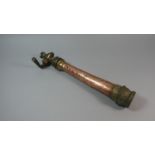 A Victorian Brass and Copper Fireman's Hose Nozzle with Tap, 49cm Long