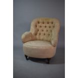 A Buttoned Upholstered Nursing Chair for Upholstery