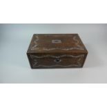 A Late 19th Century Rosewood Ladies Work Box with Mother of Pearl Inlay. Some Losses, in Need of