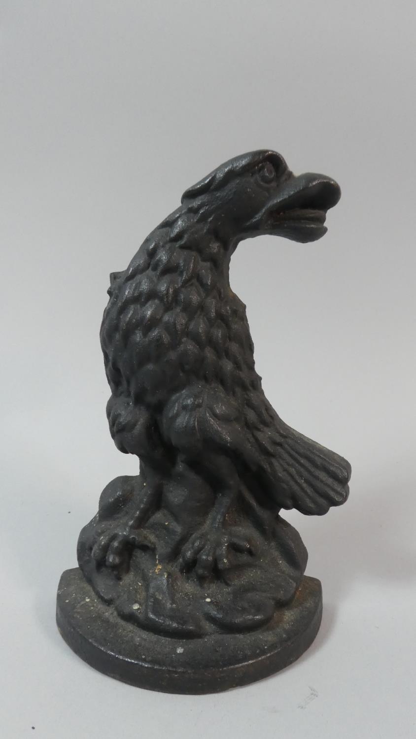 A Cast Iron Doorstop in the Form of an Eagle, 18.5cm High