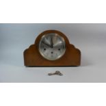 An Art Deco Walnut Westminster Chime Mantle Clock, 34cm Wide