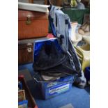 A Shakespeare Fishing Box and Contents, Keep Net and Other Angling Equipment etc