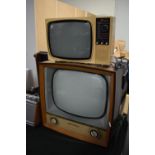 Two Vintage Televisions by Philips and Bush