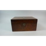 A Late 19th Century Walnut Work Box, Missing Tray, 27cm Wide