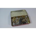 A Vintage Chocolate Vienna Tin Containing Various Door and Cabinet Keys