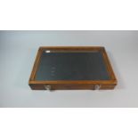 A Table Top Velvet and Foam Lined Rectangular Bijouterie Box, 43cm x 29cm
