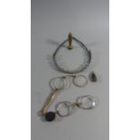 A Pair of Lorgnettes, Pince Nez, Tiara, Monogrammed Seal Etc