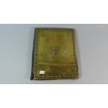 A Late 19th Century Brass Mounted Stationery Wallet, 28.5cm High