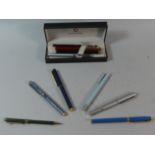 A Collection of Various Pens to Include Fountain Pens and One with 14K Nib