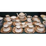 A Royal Stafford Edwardian Tea Set Comprising Ten Trios, Teapot, Sugar, Cream and Two Cake Plates