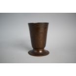 A Hand Beaten Copper Goblet with Etched Decoration and Three Armorial Cartouches
