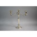 A Weighted Silver Three Branch Candelabra By Gorham Sterling