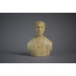 A Late 19th Century French Ivory Bust of a Maiden. 8cms High