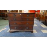 A 19th Century Mahogany Chest of Two Short and Three Long Drawers for Restoration. Rear Bracket Foot