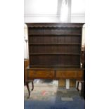 A Late 19th Century/Early 20th Century Oak Dresser with 2 Drawers, Front Cabriole Legs. Raised 3