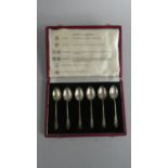 A Cased Set of Six Silver Teaspoons Demonstrating the Different Assay Marks