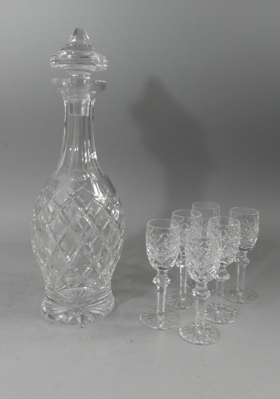 A Cut Glass Decanter Together with Six Liqueurs - Image 2 of 4