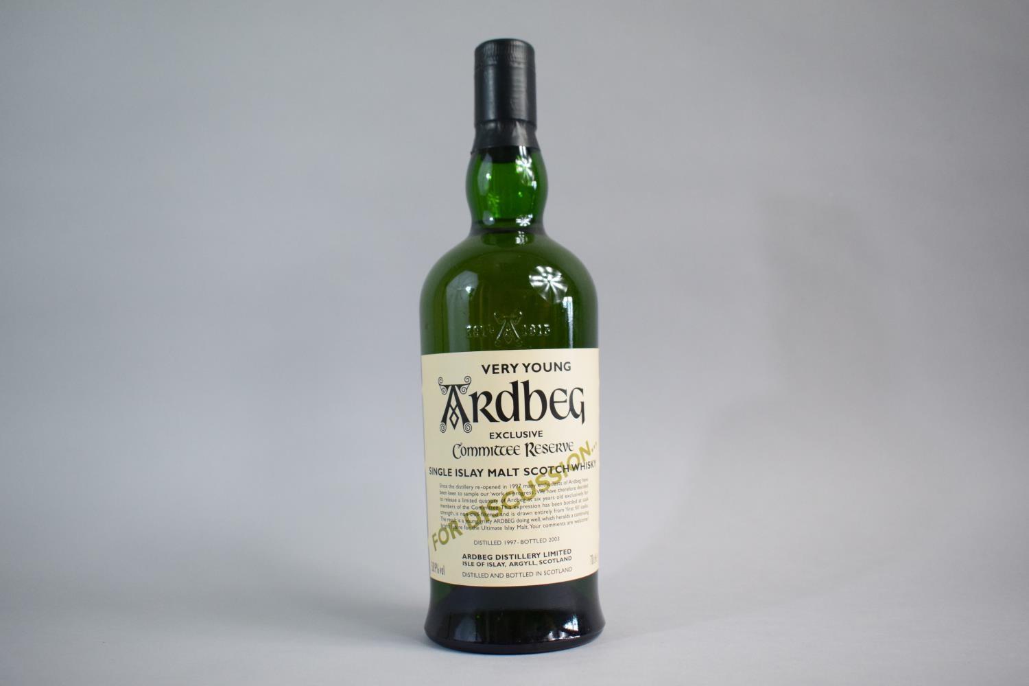 A Single Bottle Malt Whisky - Ardbeg Very Young Exclusive Committee Reserve "For Discussion"