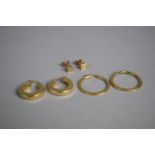A Collection of 9ct Gold Earrings 4.6gms Total Weight.