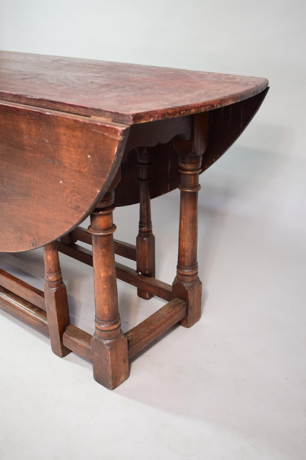 A 19th Century Oak Gate Legged Wake Table. 165cms Wide - Image 2 of 2