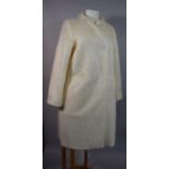 An Ivory Mohair Designer Pea Coat by Milly, New York