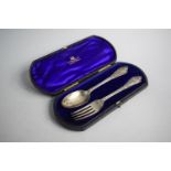 A Victorian Cased Silver Two Piece Christening Set by Goldsmiths Alliance, London 1884
